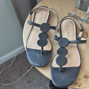 Jack Rogers  Black Sandals 9.5